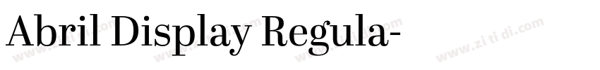 Abril Display Regula字体转换